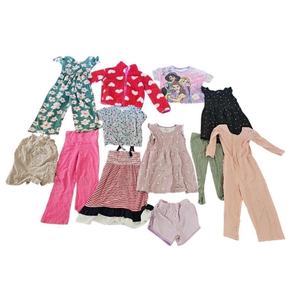 Girls Clothing Lot 12pc Crewcuts OshKosh H&M Disney Size 4 Jumpsuit Dress
